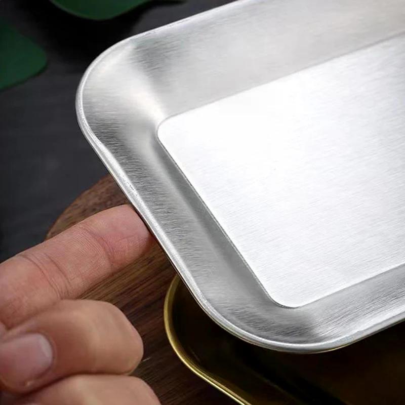 Luxury Square Food-grade Steel Serving Tray,coffee Tray,desserts – Elegant Serving Platters for Cafe, Restaurant Bathroom Tray