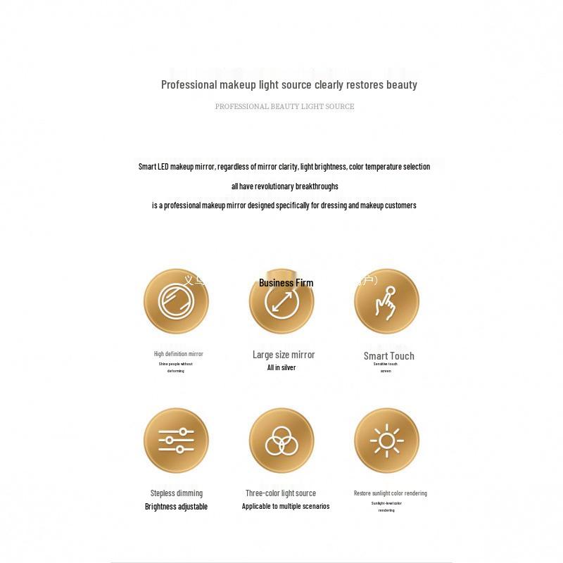 Smart Vanity Makeup Mirror with Lights for Bedroom and Desktop