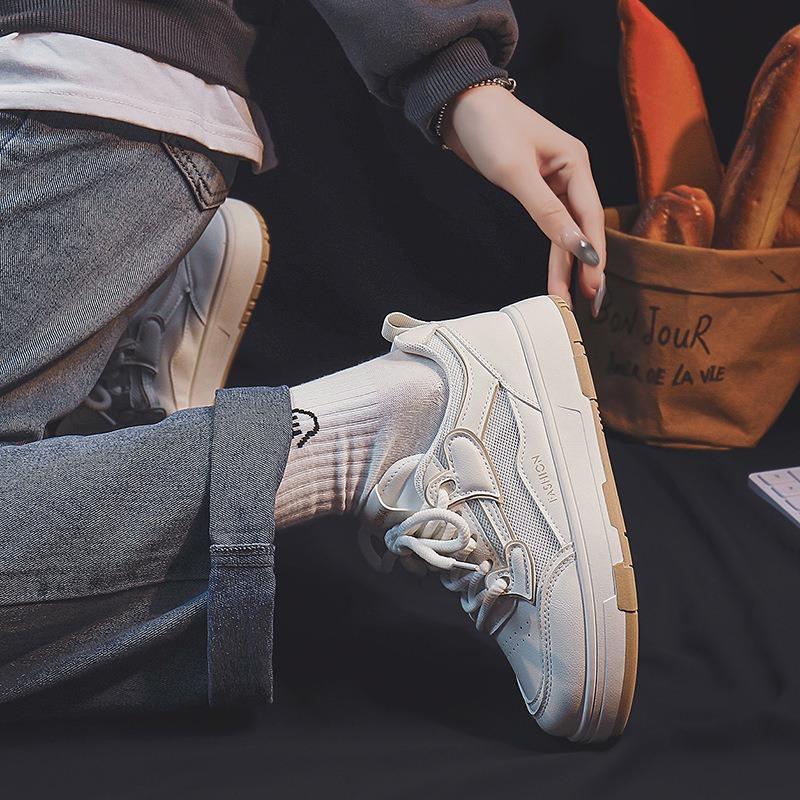 Summer little white shoes women's new mesh breathable thick-soled sports shoes design sense casual board shoes J88