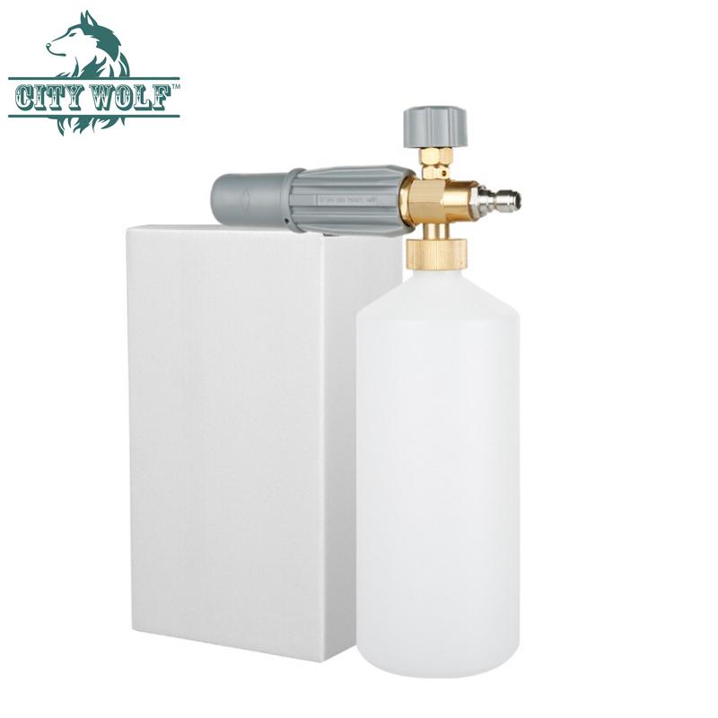 Basınçlı Yıkama Makinesi Köpük Topu Ayarlanabilir Kar Köpüğü Mızrağı Yüksek Basınçlı Sabun Tabancası Köpükleyici Köpük Jeneratörü 1/4" Hızlı Bağlantı Fişi