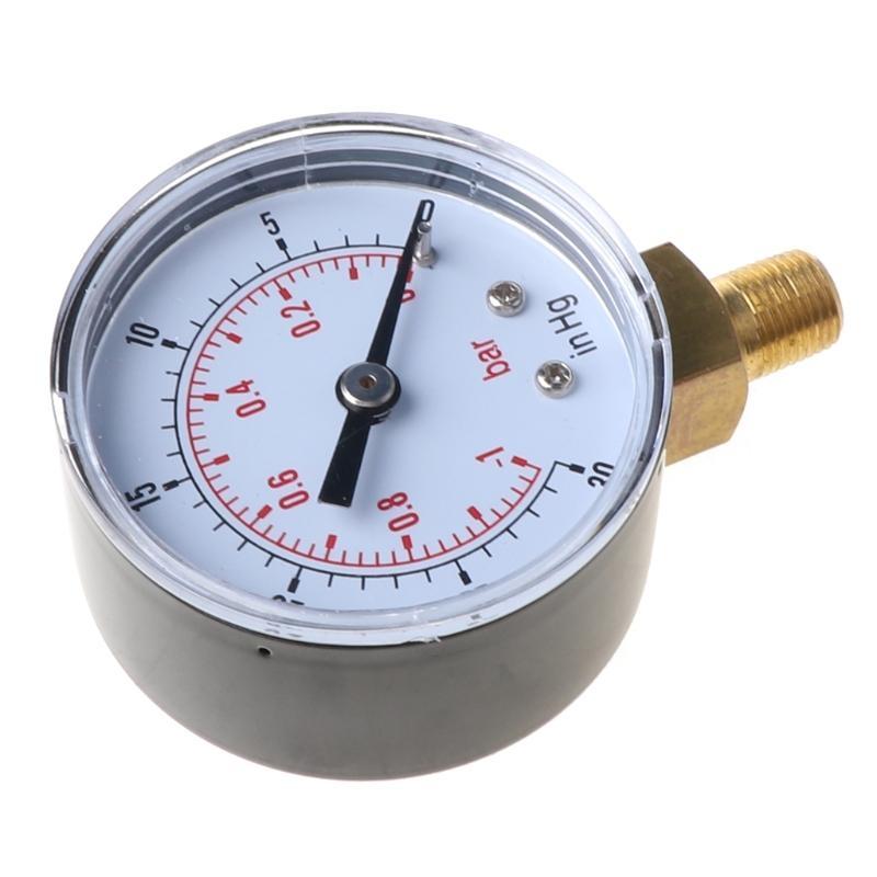 Pressure Gauge 52mm 1/8 BSPT Thread Brass Pressure Meter Air Pressure Gauge Bottom Connection Used for Water Oil Gas