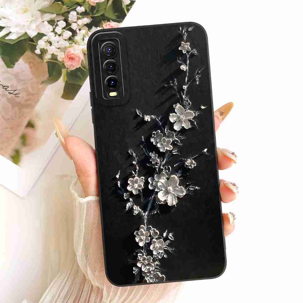 For vivo Y70s 5G Case Luxurious Flower Cartoon Silicone Back Cover For Vivo Y 70s Y51s Y51S V2002A Shockproof Phone Cases Fundas