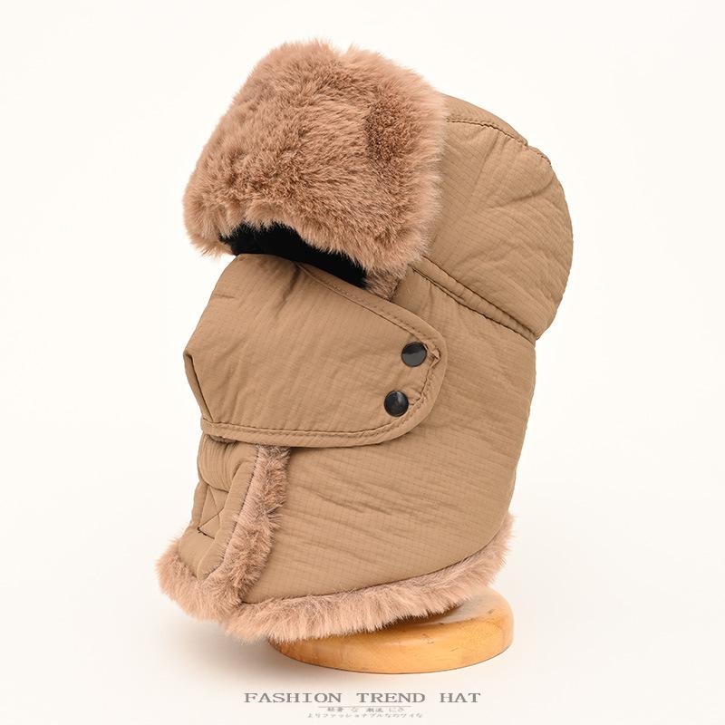 Thunderbolt Hat Men and Women Winter Padded Thickened Ear Protection Cap Cycling Outdoor Ski Ins Warm Cold Cotton Cap