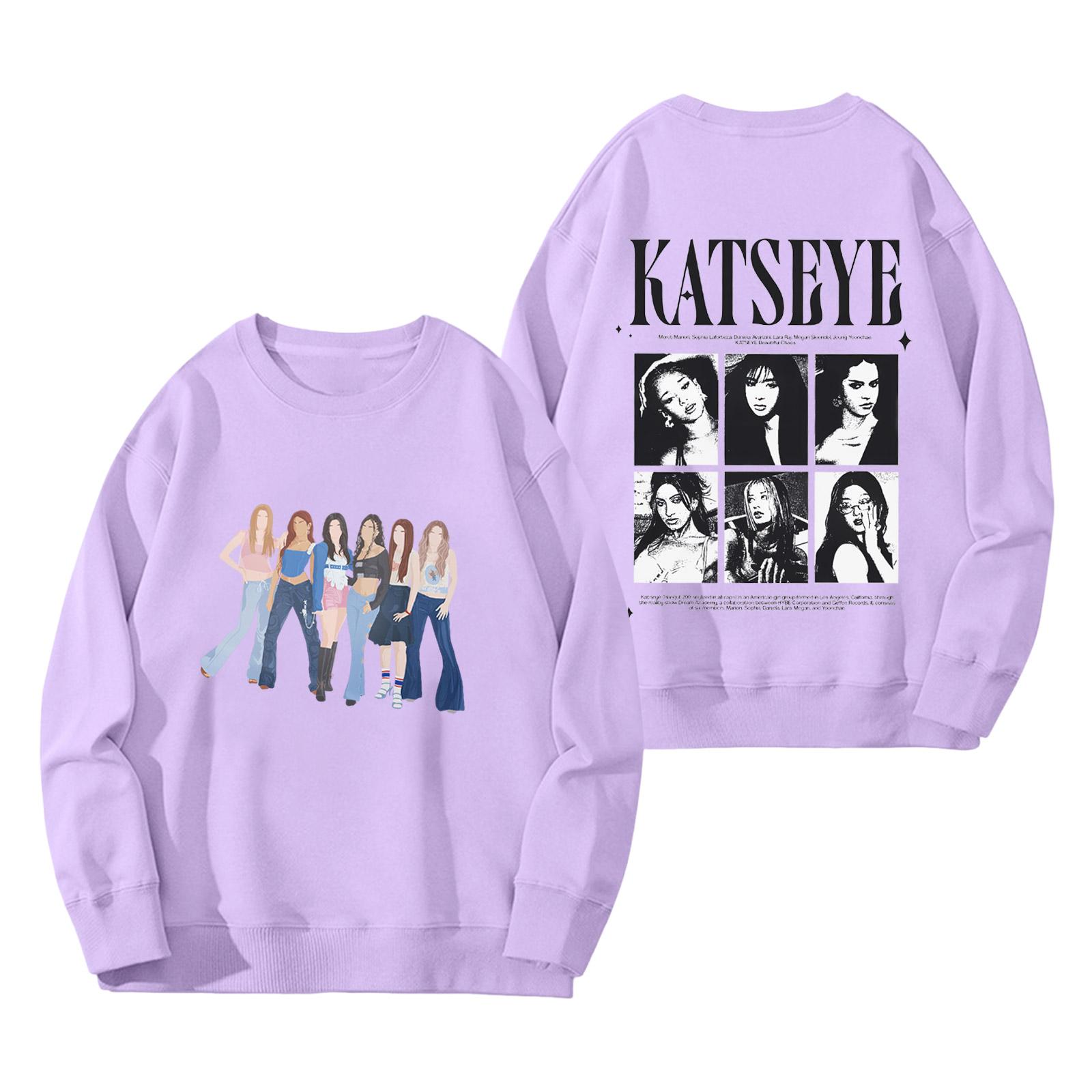 

Женский модный пуловер с длинным рукавом, принтом и круглым вырезом, свободного кроя M фиолетовый