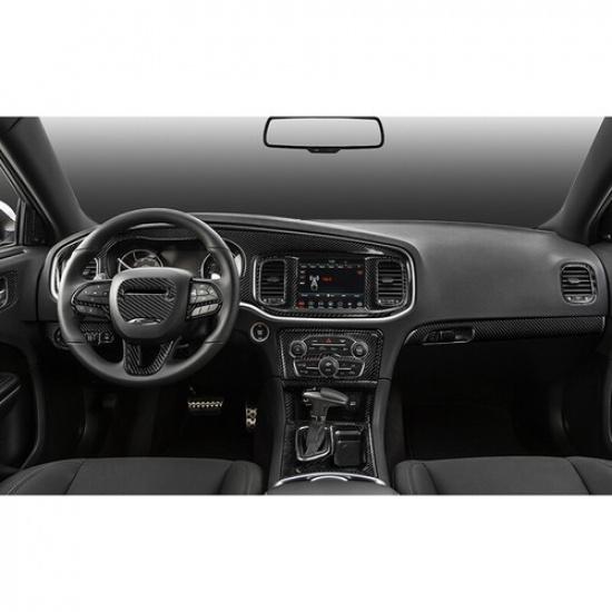 Carbon Fiber Inner Door Handle Bowl Cover Trim 4 Pcs for Dodge Charger 2015-20
