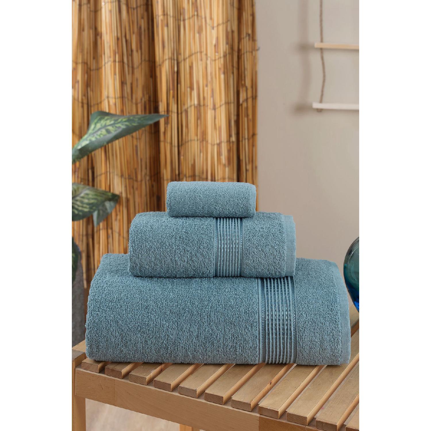 

Набор хлопковых полотенец из 3 предметов | Полотенце для рук, лица и тела | зелёный