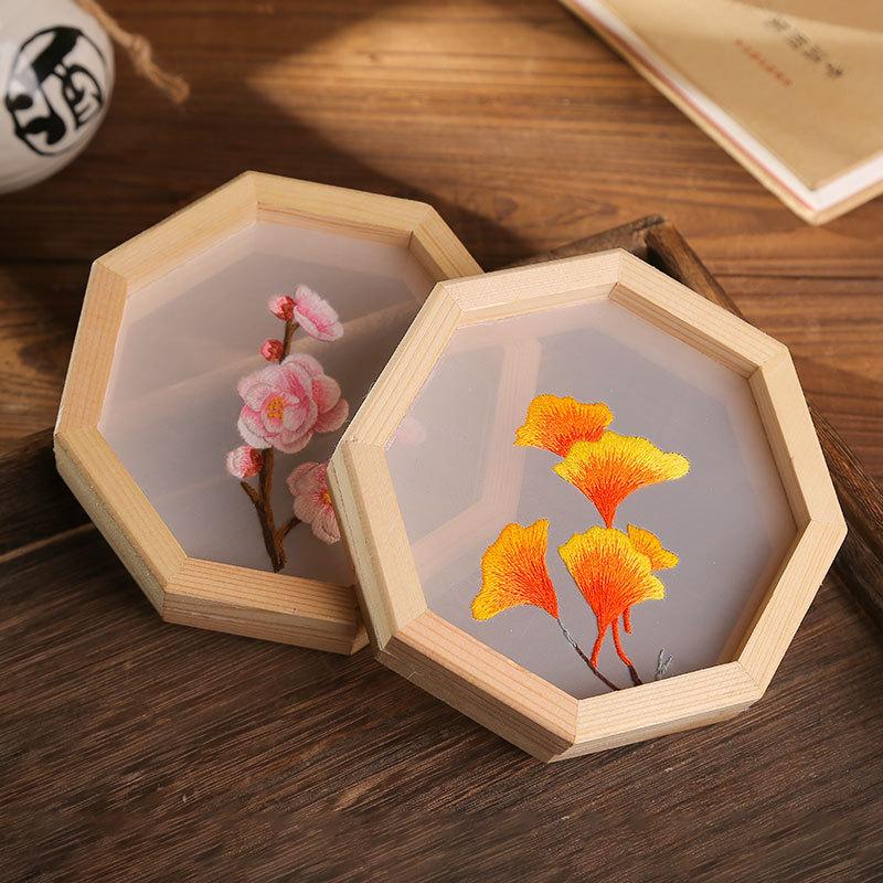 1Set Embroidery Kit Floral Patterns Diy Crafts Cross Stitch Kits Embroidery Needlework Handmade for Beginner Sewing Home Decor