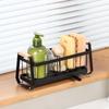 Countertop Kitchen Dish Rack with Sponge, Soap, and Brush Storage