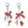 Cute Phone Charm Stylish Keyrings Pendant Beautiful Bowknot Keychain Bag Hanger for Collectors and Keychain Enthusiasts
