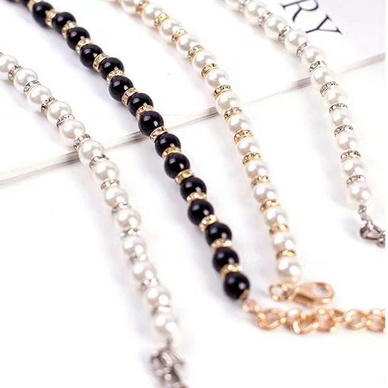 1 par damsnören för höga klackar Pärlklackar Band Skobälte Ankelfäste Lös Anti-halk Knytband Band Skodekoration