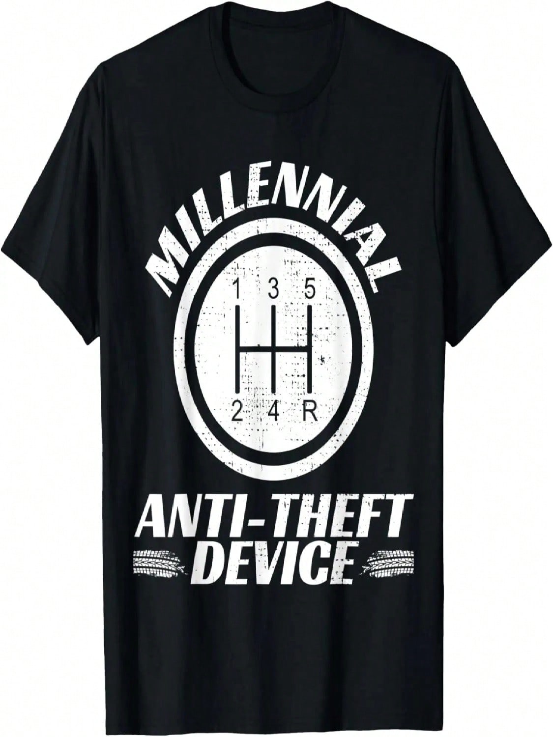 Stick Shift, Manual Shift, Millennial Anti-Theft Device T-Shirt S разноцветный