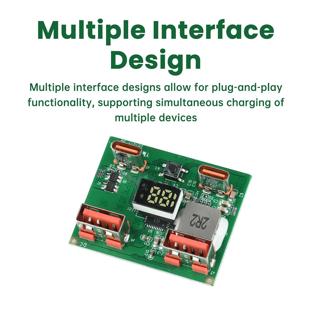 22.5W Fast Charging Power Bank Motherboard DIY Lithium Battery mobile power circuit board supports PD QC VOOC Quick Charging