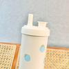 Kawaii Strawberry Thermos Bottle Stainless Steel Vacuum Insulated Straw Cup Cute Girls Outdoor Ice Coffee Drinking Water Cup