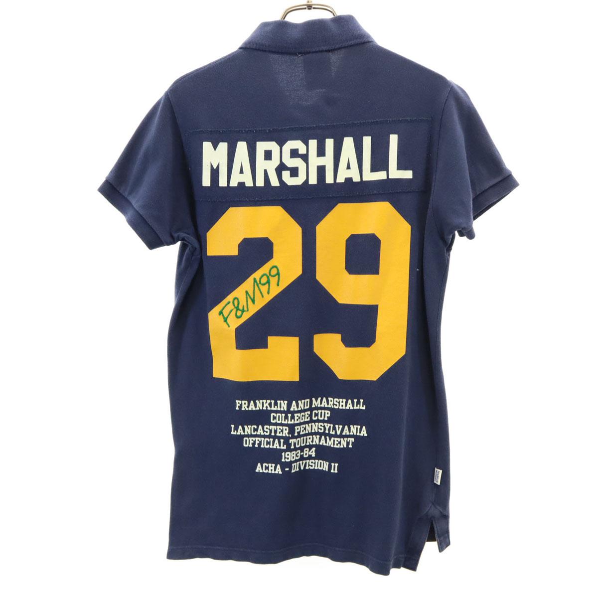 

FRANKLIN&MARSHALL сделано в Италии Футболка-поло с коротким рукавом и принтом на спине XS Мужская Б/У