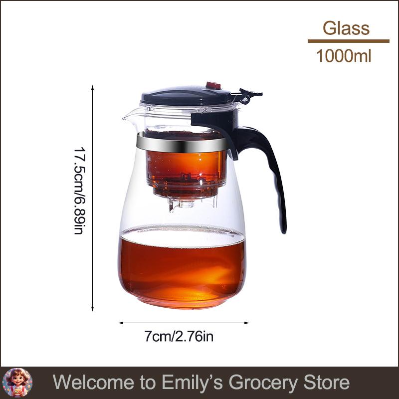 Chinese Gung Fu Teawear New Heat Resistant Glass Teapot Puer Kettle Tea Infuser Filter High Borosilicate Heatable Flower Pot