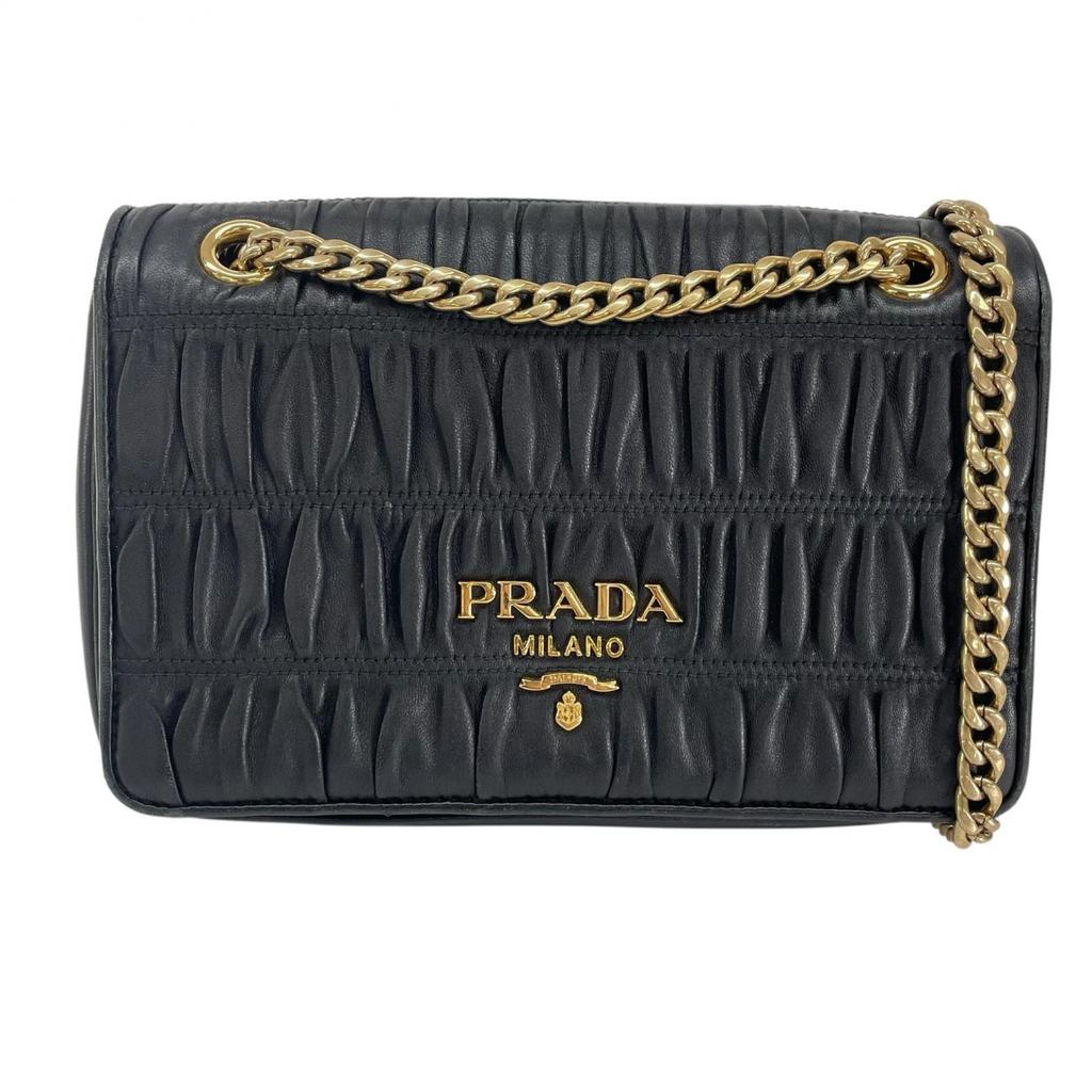 PRADA 1BD147 Shoulder Bag black Women used