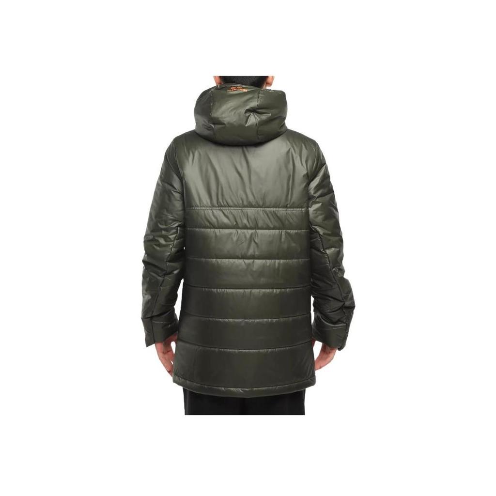 adidas Mufc Outdoor Sports Hooded Cotton Jacket Winter Men Jacket Military-Green FR3682