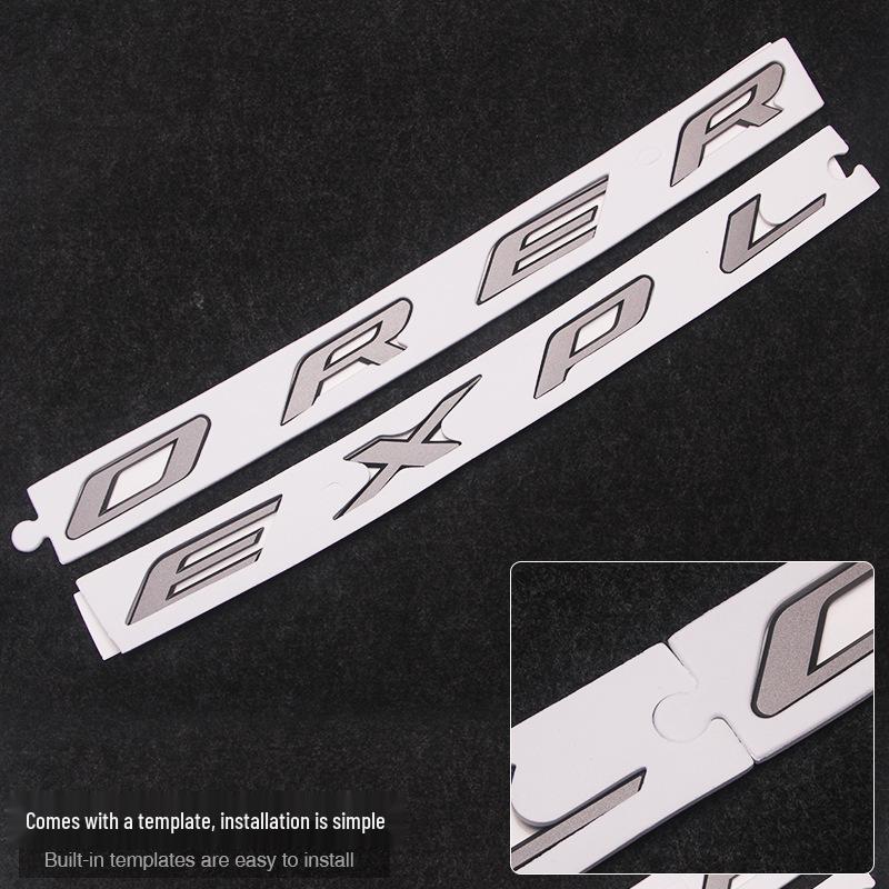 Ford Explorer Hood Emblem Letter Sticker for Front Body Decoration