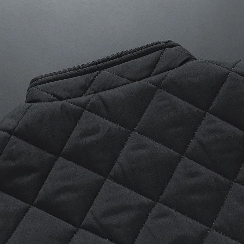 Herren Cross-Border Winddichte Jacke mit Stehkragen: Verdickt, mit Baumwolle gefüttert, lässig, warm, vielseitig für Herbst und Winter