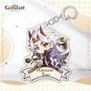 Genshin Impact Peripheral Keychains, Including The Splinter Soldier, Walnut, Manyo, Nashita, Raiden General, And Jade Rain Backpack Charms.