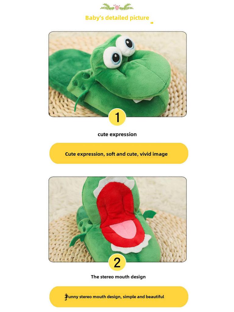TikTok Style Funny Crocodile Mouth-Opening Fish Slippers - Xiao Di Crocodile Slippers for Dancing