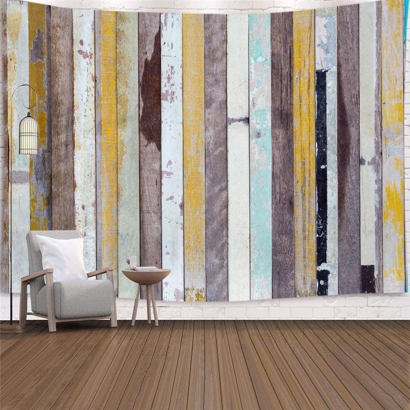 Home Decor Living Room Marble Tapestry Stone Floor Wood Grain Art Wall Covering Carpet Background