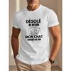 Men'S "Désolé Du Retard Mon Chat Dormait Sur Moi" T-Shirt - Casual Short Sleeve Summer Top with Relaxed Fit, Casual Summer Wear | Comfortable Fit Tee