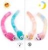 Chiwava 4-Piece 38cm Long Soft Plush Toy with Cat Bell, Rattle Sound, Small Mouse Activity Interactive Toy and Mouse
