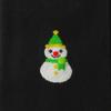 Snowman Black. Soft Organic Non-compression Illustrated Socks