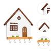 Wooden Key Holder Coat Hanger 5 Hooks Porch Sturdy Wall Mounted Office Home Entryway Hallway Indoor