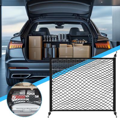 Kofferraumnetz Fahrzeuggepäcknetz Elastisch Rutschfest Auto Kofferraum Gepäcknetz Gepäckaufbewahrungswerkzeuge für Limousine SUV Wohnmobil Anhänger Outdoor
