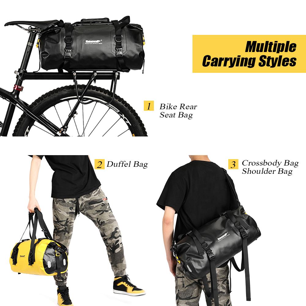 20L Waterproof Duffel Bag Multifunctional Cycle Bicycle Rear Seat Trunk Bag Bike Rack Pannier Bag Outdoor Camping