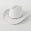 Bridal Zircon Western Cowboy Hat Crystal Atmospheric Fashion Bridal Jazz Hat Party Felt Hat