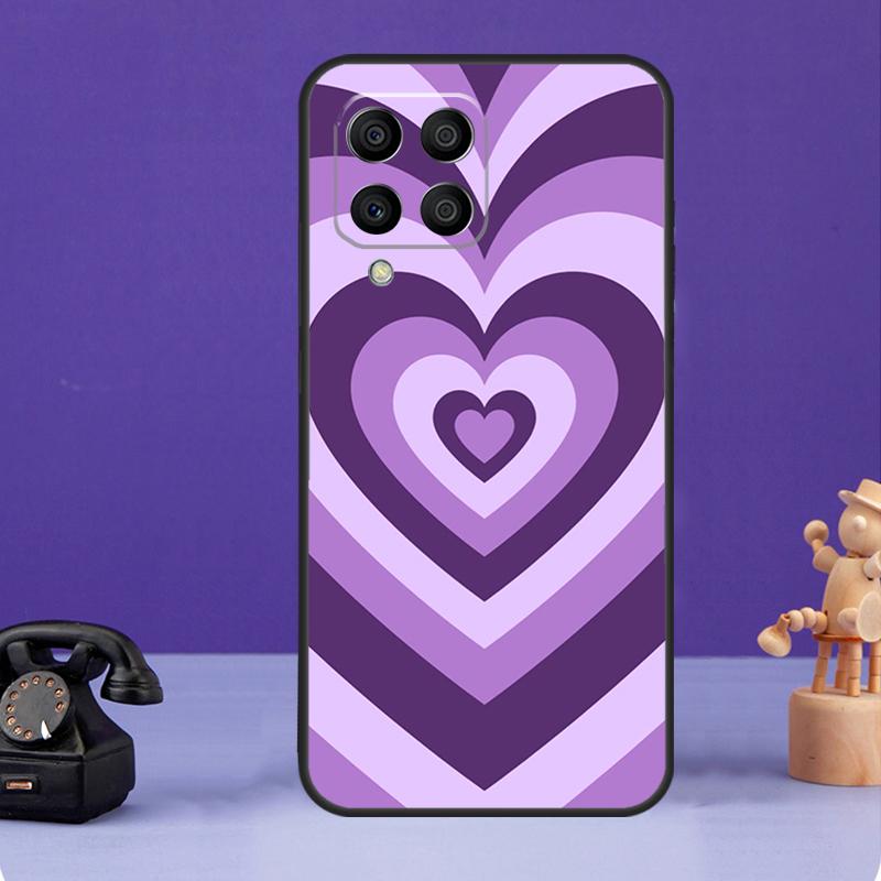 Latte Pink Brown Heart Aesthetic Case For Samsung Galaxy M34 M13 M53 M51 M31 M11 M14 M54 M12 M32 M52 M16 M36 M56 M15 M35 M55