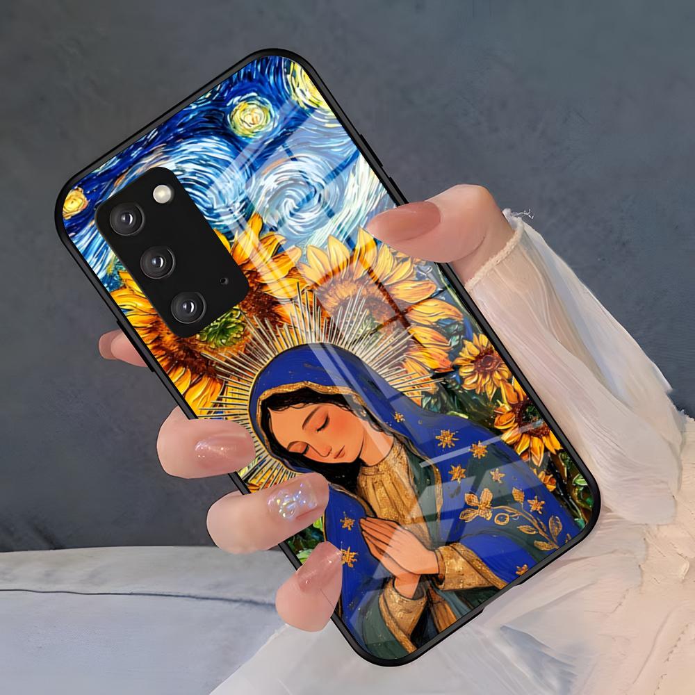 Virgen Mary Virgin Bible Phone Case For Samsung S26 S25 Plus S20 S20 Plus S22 Ultra S23 FE S21 Plus S21 Ultra Glass Cover