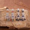 Natural Sapphire Colored Sapphire Stud Earrings Women'S S925 Sterling Silver Colored Sapphire Ear Jewelry Earrings