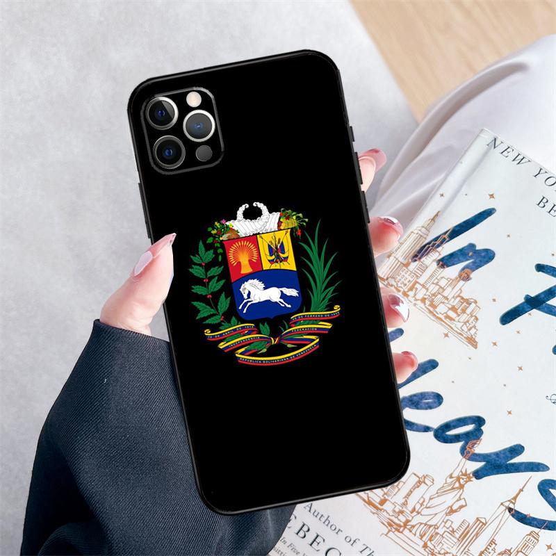 Venezuela Flag Phone Case For iPhone 16 15 Pro Max 11 12 13 Mini 14 Pro Max XR 15 16 Plus 16e Cover Coque