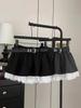 Retro High-Waist A-line Skirt with Anti-Exposure Lining