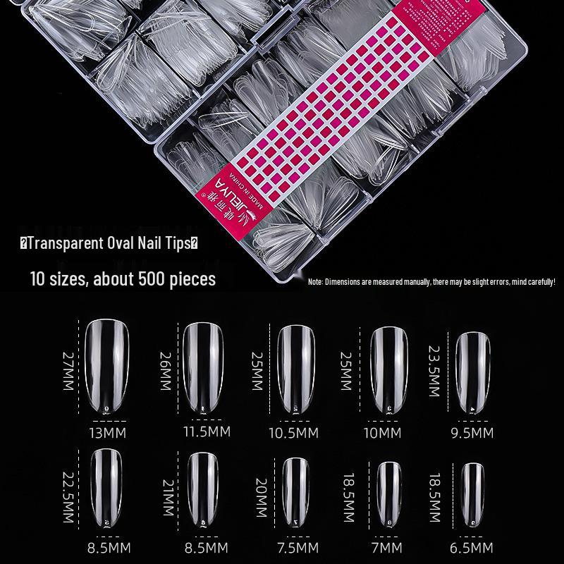 Jieliya Frosted Transparent Ultra-Thin Nail Tips - Traceless, Carvable, Full/Half Cover, Wear-On Patches.