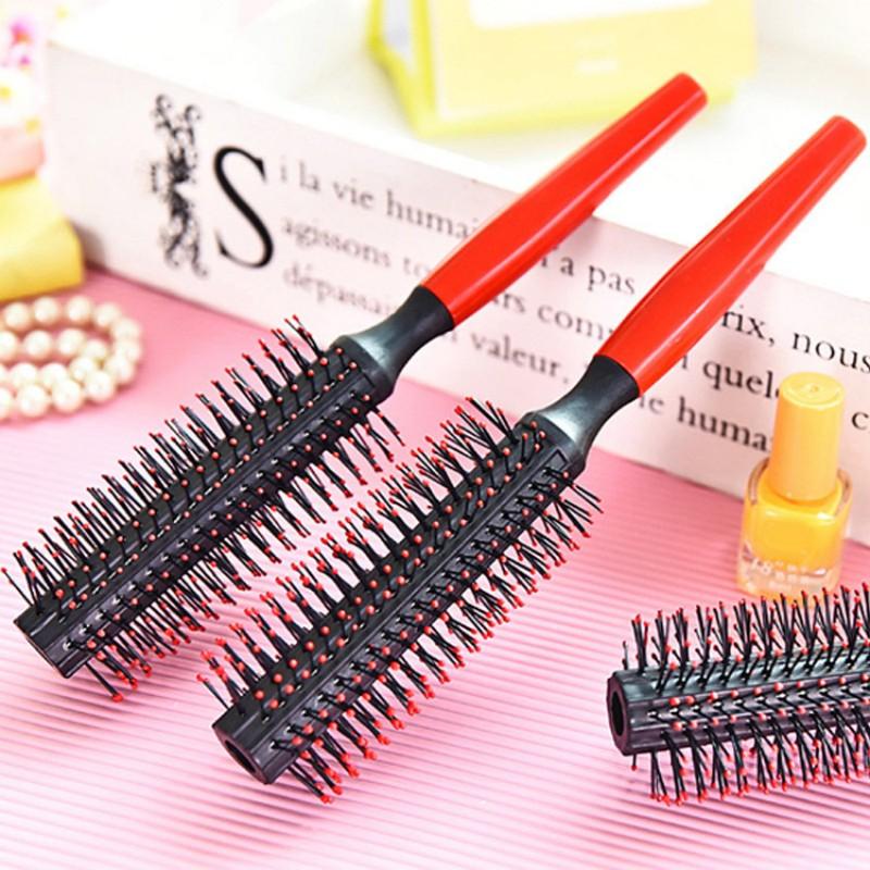 1pcs Antistatic DIY Curling Comb Hair Massage Salon Hair Care Straight Curved Curl Coat Pear Head Round Hair Brush Female