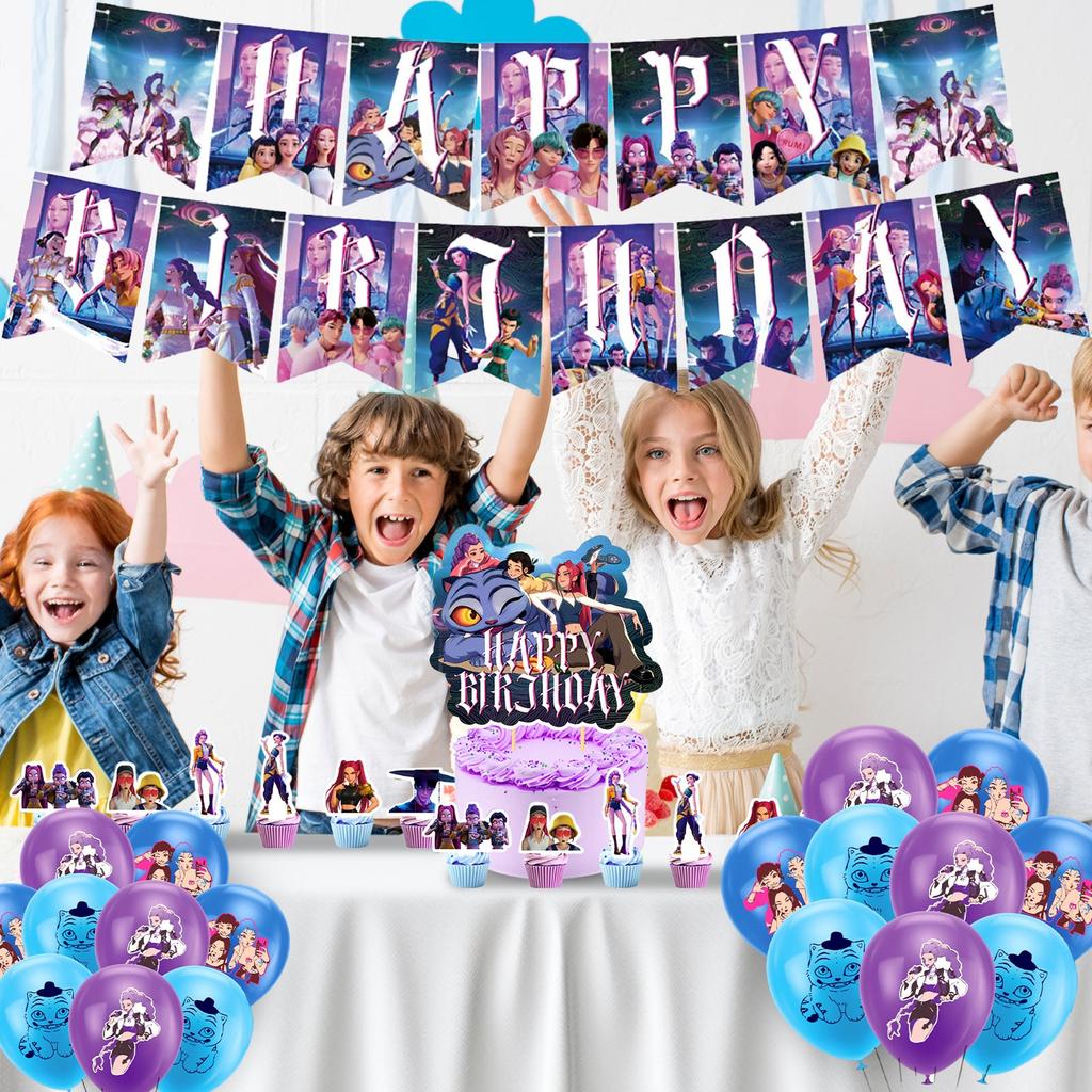 Witch Hunters Birthday Theme Party Decoration Banner Pull Flag Cake Flag - Set