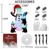 5.9FT LED Inflatable Xmas Yard Decor Snowman Penguin Set Christma Toy Gift Home Decoration Ornament Xmas Supplies Holiday Decor