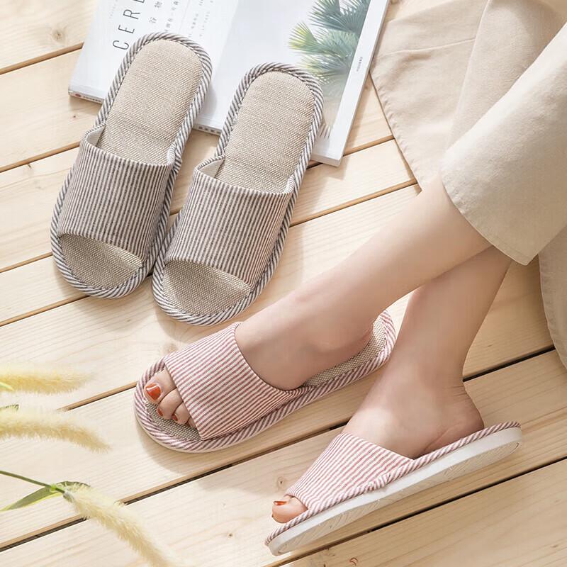 Jieliya Indoor Linen Slippers