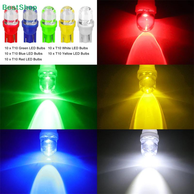 50PCS T10 LED Car Light Bulbs - 5-Color Dashboard & Dome Light Replacement Kit