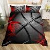 Basketball Duvet Cover Set Sports Theme Bedding Set for Boys Teens Men with Motivated No Failure Pattern Soft Comforter Cover741