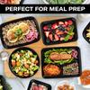 28OZDisposable Meal Prep Containers Microwave Safe Food Storage Containers with Lids Take Out Disposable Plastic Bento Lunch Box
