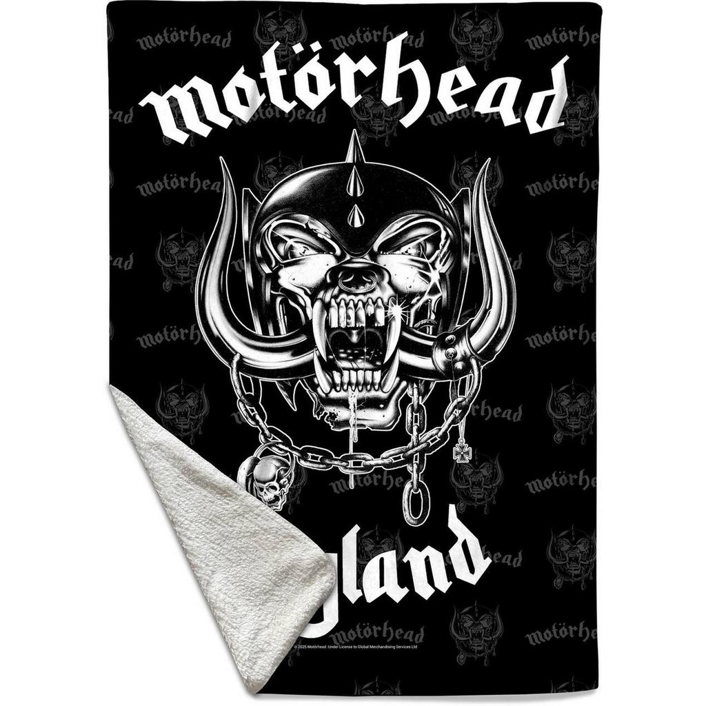 Motorhead England Sherpa Fleece Blanket