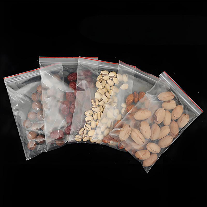 Thick Resealable PE Zip Bags Waterproof Storage Plastic Pouches