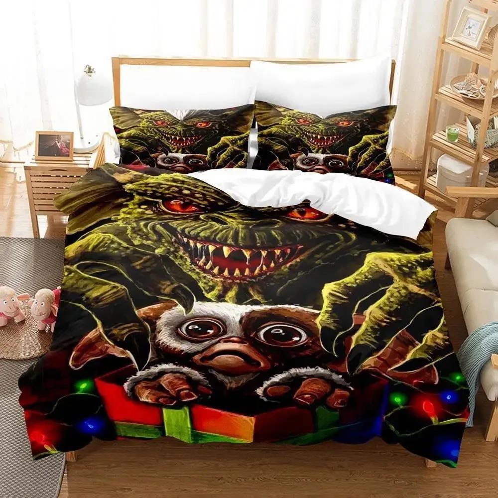Comforter 3D Print Fashion Gremlins Bedding Set 3D Printed Suitable For Bedroom Kids Home Textile