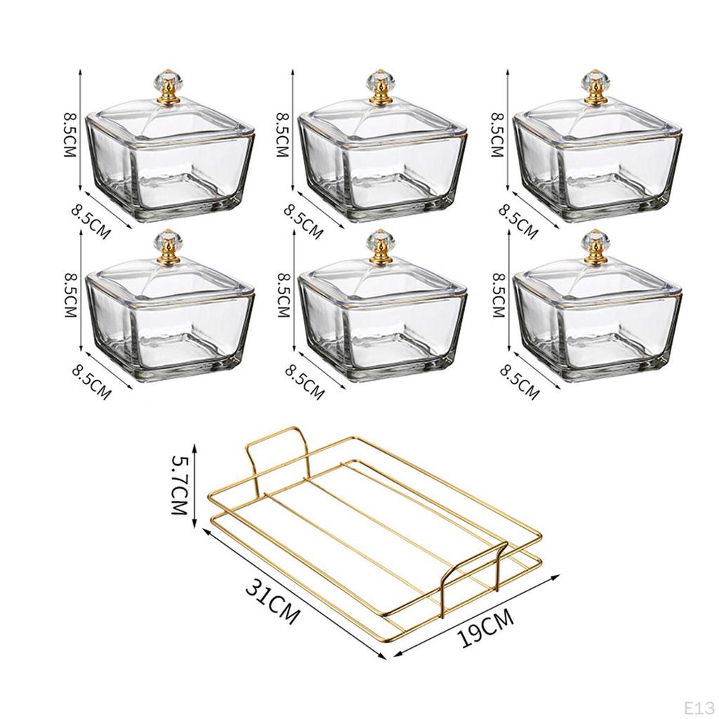 Geteilte Obstplatte Vorspeisen Serviertablett Snackschalen Mehrere Fächer mit Deckel Kreativ Klar